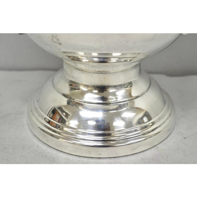 Vintage Leonard Silver Plated Trophy Cup Urn Champagne Chiller Bar Ice Bucket For Sale - Image 15 of 18