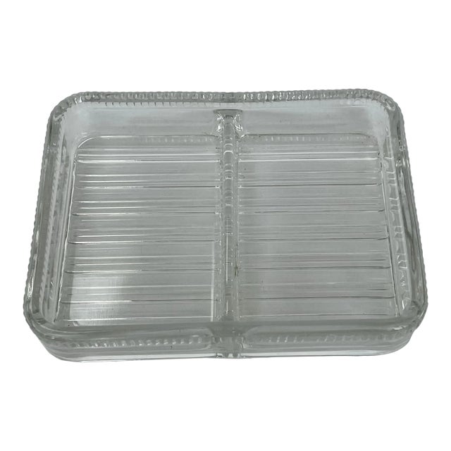 Mid Century Modern Glass Catchall Dish For Sale