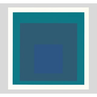 1968 Josef Albers "Homage to the Square" Serigraph "Blue Reminding" For Sale