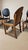 Vintage Wooden Dining Chairs with Black Leather Upholstery, 1940s, Set of 4 For Sale - Image 13 of 17