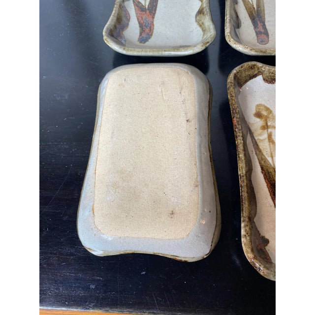 Mid 20th Century Mid-Century Modern Artisan-Made Plates- Set of 6 For Sale - Image 5 of 8