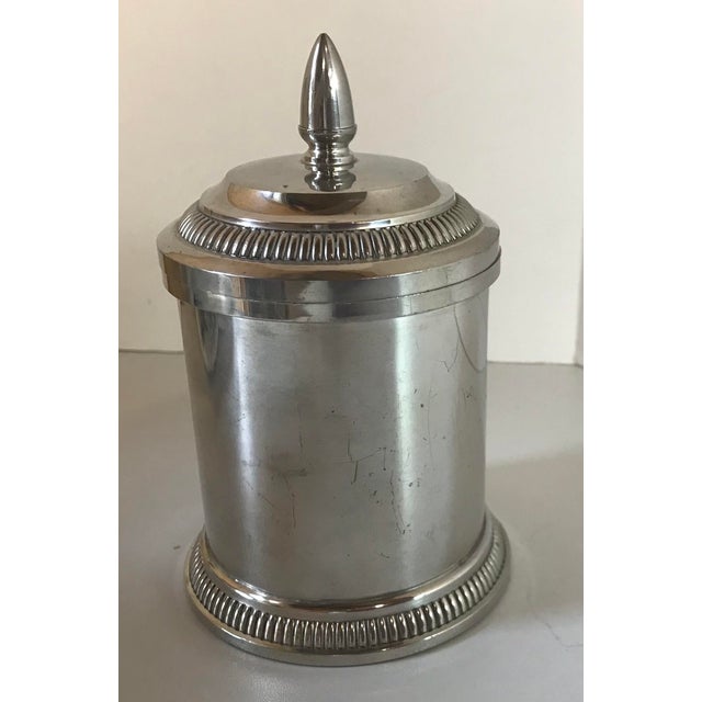 Vintage French Etains Dumanoir Pewter Tea Caddy | Chairish