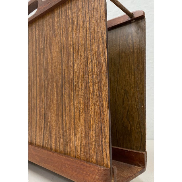 Brown Ernest Sohn Siamese Teak Magazine Holder C.1960s For Sale - Image 8 of 9