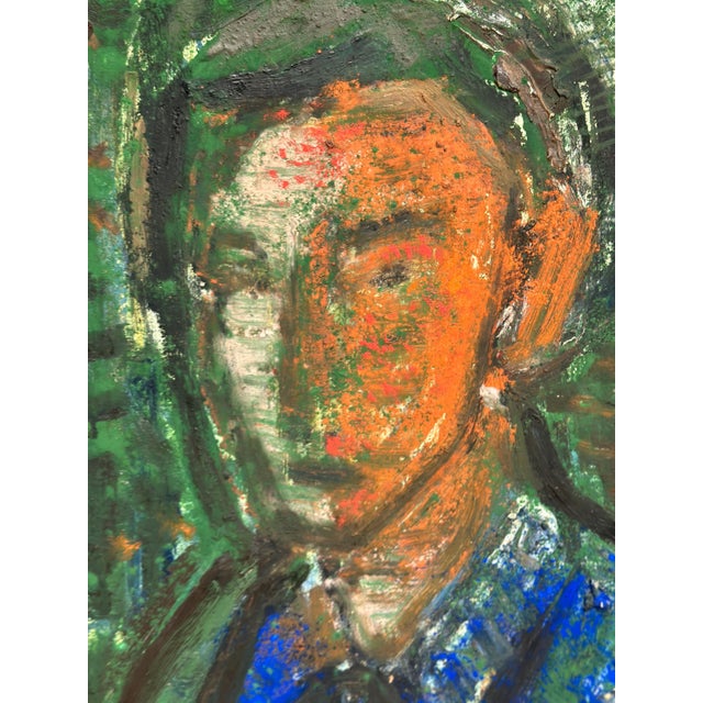 Leonard Digris, Portrait, 1960s, Oil Painting on Panel, Framed For Sale - Image 9 of 18