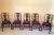 1930s Vintage Queen Ann Style Solid Walnut Dining Chairs With Imperial Purple Needlepoint Seats - Set of 5 For Sale - Image 13 of 13