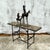 Vintage Boho Wrought Iron Circle Console With Empress Stone Top For Sale In West Palm - Image 6 of 10
