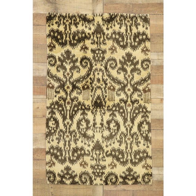 Tan Modern Style Transitional Rug, 03'00 X 04'10 For Sale - Image 8 of 9