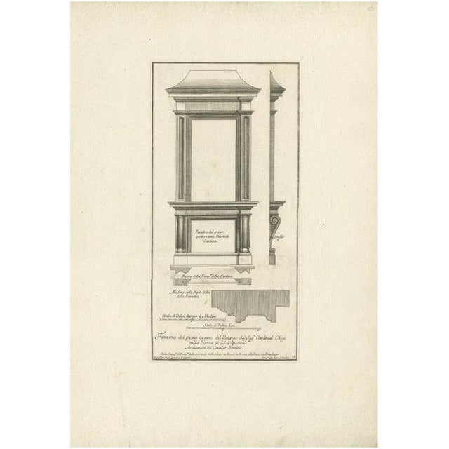 De Rossi, Palazzo Chigi, 1710, Paper For Sale - Image 5 of 5
