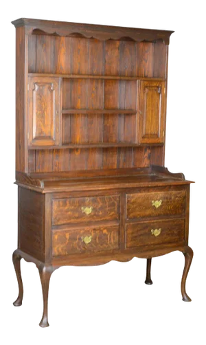 1870s Country Kitchen Oak Antique Dresser Sideboard