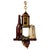 A remarkably rare and highly decorative Italian wall light from the 1960s, handcrafted in carved wood and featuring a...