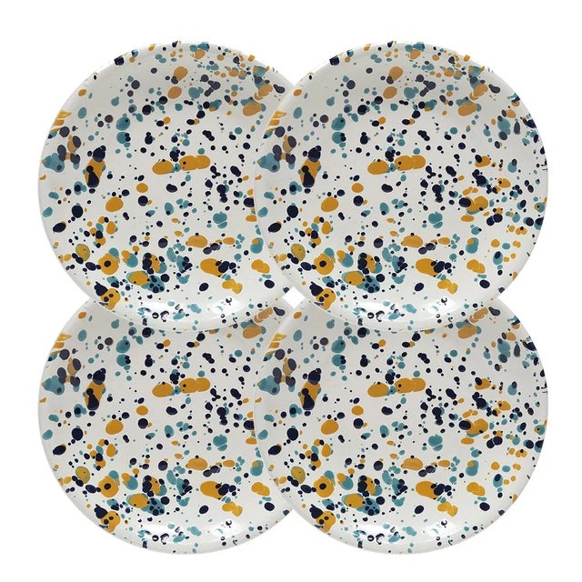 Paint Crow Canyon Home Enamelware, Catalina 8.25" Coupe Salad Plates in Bermuda Buttercup - Set of 4 For Sale - Image 7 of 7