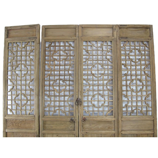 Set of 4 Antique Farmer Screen Door Panels For Sale - Image 4 of 7