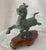 Wood Mid-Century Bronze Asian Han Dynasty "Flying Horse of Gansu" on Carved Wooden Base Excellent Condition For Sale - Image 7 of 11