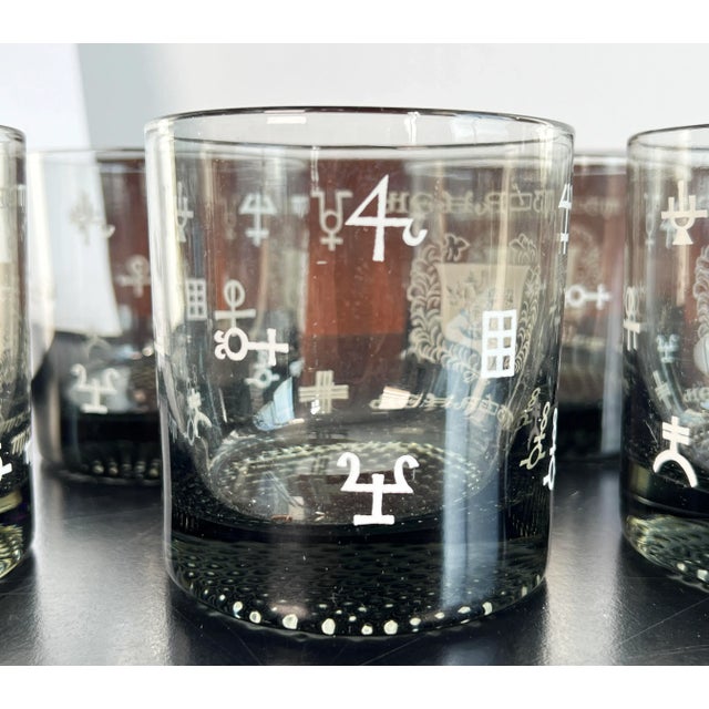 Mid-Century Modern Vintage Mid Century Pharmacy Rx Whiskey Rocks Cocktail Glasses - Set of 5 For Sale - Image 3 of 7