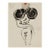 Vintage French Fashion Art Print – Sculptural Fur Shoulder Illustration, 18" X 24" For Sale