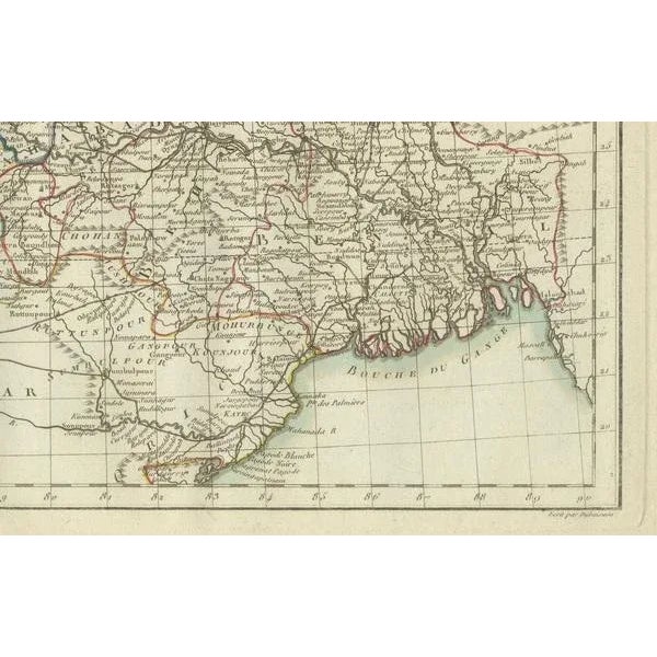 Early 19th Century Antique Map of Northern India by Tardieu, 1802 For Sale - Image 5 of 8