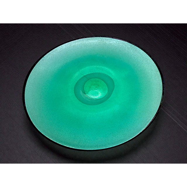 Aqua Scavo Murano Glass Centerpiece from Manifattura Di Murano, 1980s For Sale - Image 8 of 12