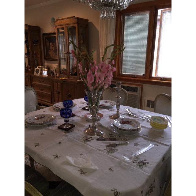 Contemporary Antique Mahogany Pedestal Dining Room Table With Leaves For Sale - Image 3 of 5