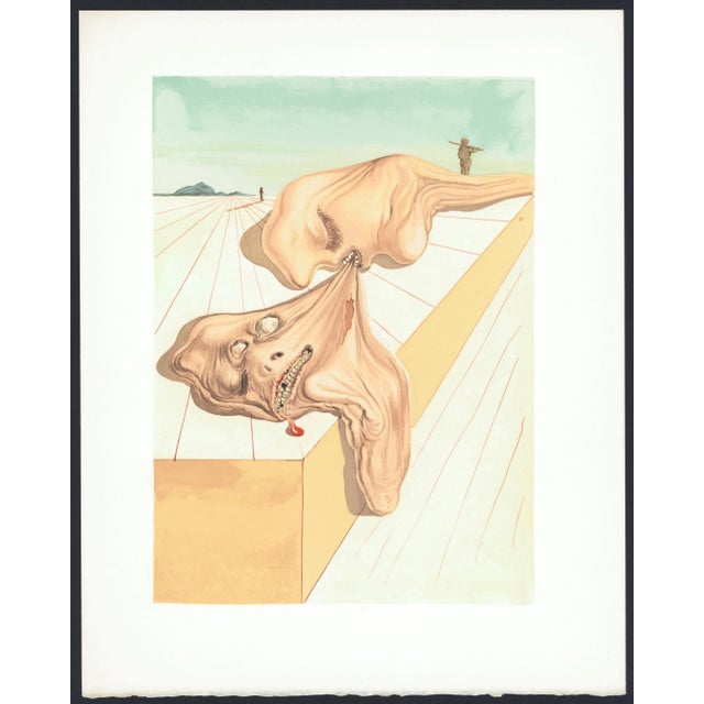1963 Dalí Divine Comedy Engraving Enfer Chant 30 "La Morsure De Gianni Schicchi" (The Bite of Gianni Schicchi) For Sale