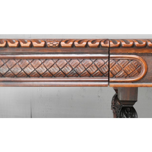 1900 - 1909 Early 20th Century Walnut Hairy Paw Dining Table For Sale - Image 5 of 11