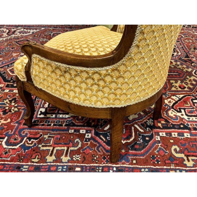 19th Century Napoleon III Walnut Armchair For Sale - Image 12 of 15