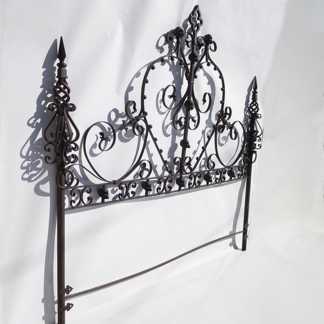 Custom Made Gothic Iron Bed with Bronze Skulls Chairish