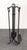 Vintage Hand-Forged Iron Fireplace / Fire Tool Set With Poker, Shovel, and Brush For Sale - Image 4 of 16