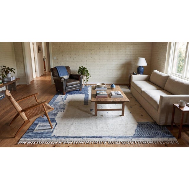 9x13 Gray Hand-Knotted Wool Deconstructed Geometry Tribal Modern Carpet Rug For Sale - Image 12 of 14
