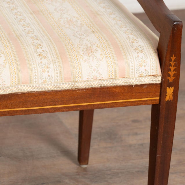 Pair of 20th Century Danish Inlaid Mahogany Tabourets or Stools For Sale - Image 10 of 13