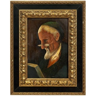 Belgian Modernist Judaica Portrait of a Rabbi For Sale