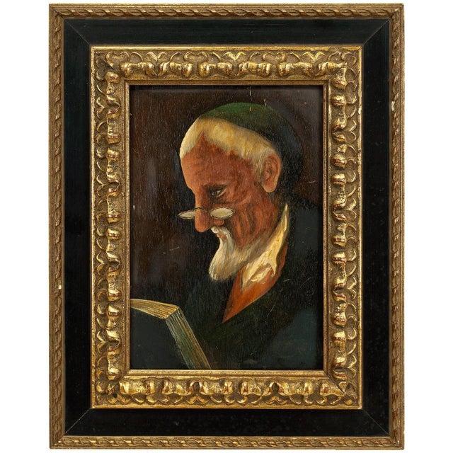 Belgian Modernist Judaica Portrait of a Rabbi For Sale