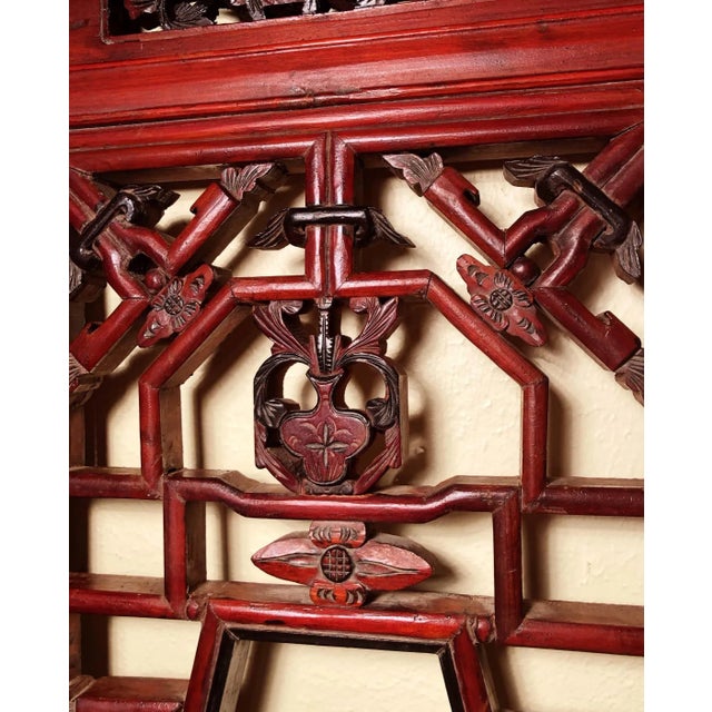 Antique Chinese Screen Panels; Cunninghamia Wood, Circa 1800-1849 - A Pair For Sale - Image 4 of 11
