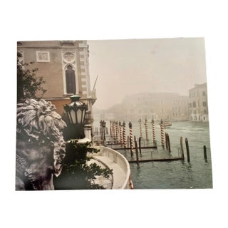 "Grand Canal Lion in Fog" Contemporary Plein Art Photo Print by Louise Weinberg For Sale