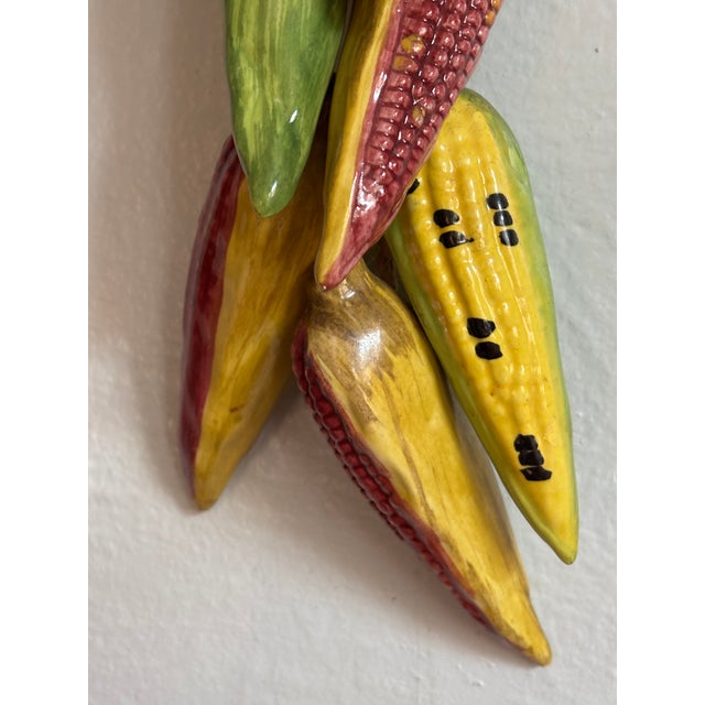 1960s Vintage Ceramic Indian Corn on Jute Braid For Sale - Image 6 of 7