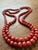 Metal Genuine Red Coral Necklaces, Hand-Knotted Strands in Natural Coloration, a Pair For Sale - Image 7 of 15