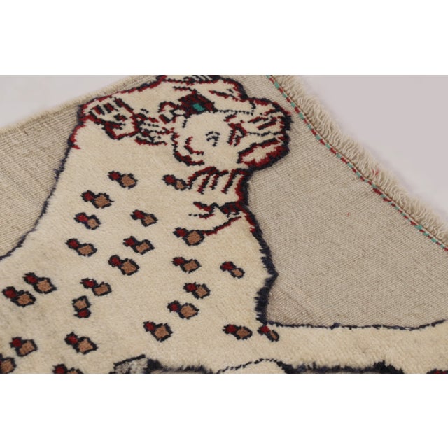 Rug & Kilim Vintage Gabbeh Pictorial Wool Gift-Sized Rug by Rug & Kilim, 1950-1959 For Sale - Image 4 of 10