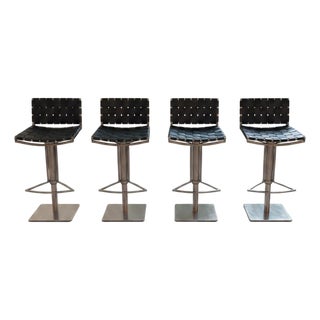 Modern Safavieh Mitchell Gas Lift Swivel Bar Stools (Set of 4) For Sale