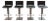 Modern Safavieh Mitchell Gas Lift Swivel Bar Stools (Set of 4) - Mid-Century Modern For Sale