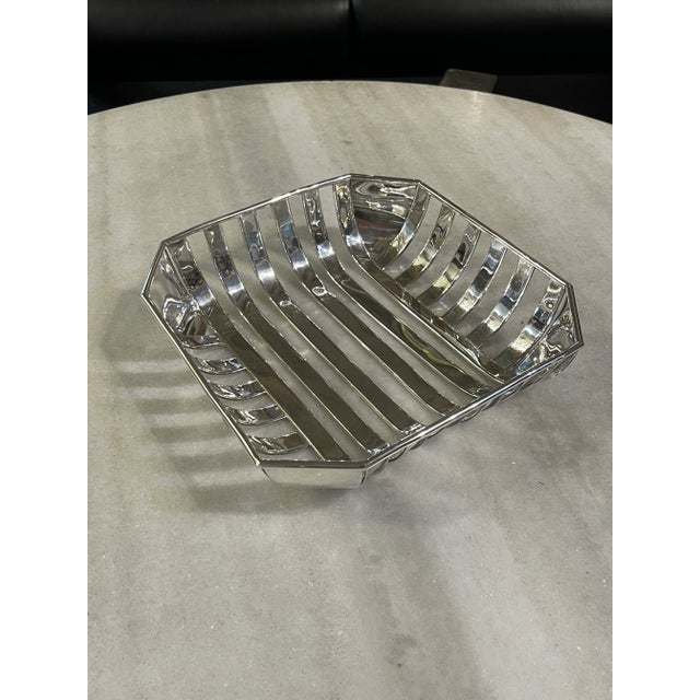 Mid 20th Century Fratelli Cacchione Sterling Silver Center Piece Bowl For Sale - Image 4 of 12