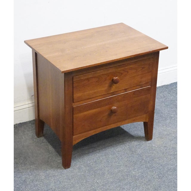 Ethan Allen Ethan Allen American Impressions Collection Solid Cherry 24" Two Drawer Nightstand 24-5406 For Sale - Image 4 of 12