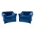 Pair of Mario Bellini Tentazione Lounge Chairs Recovered in Faux Mohair For Sale