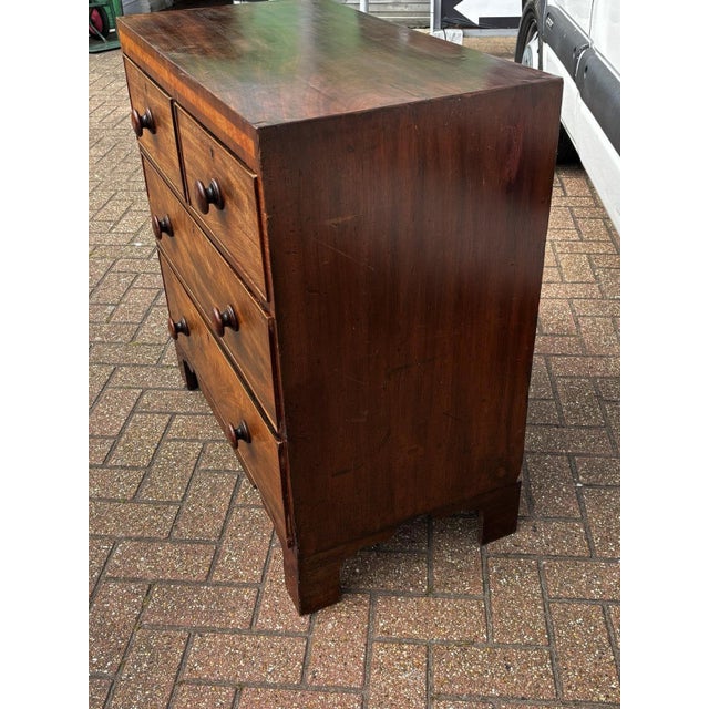 Small Georgian Mahogany Chest of Drawers For Sale - Image 6 of 13