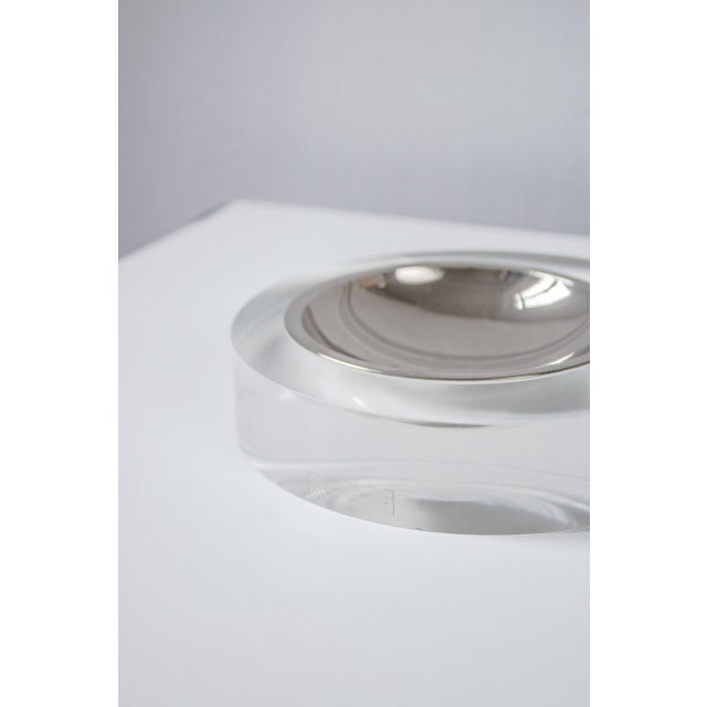 Transparent Acrylic Glass and Chrome Valet Tray by Felice Antonio Botta, 1970s For Sale - Image 6 of 13