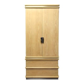 Oak Armoire Dresser by Jay Spectre For Sale