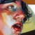 Captured Moment 2 by Ale Casanova | Oil on panel Portrait of a woman with expressive features. For Sale - Image 4 of 4