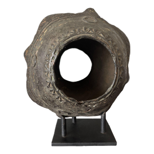 West African Bronze Currency Bracelet, Gan People, Burkina Faso, on Custom Stand