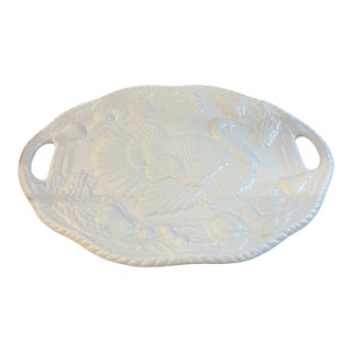 1970s Large Turkey Platter Ceramic Serving Dish For Sale