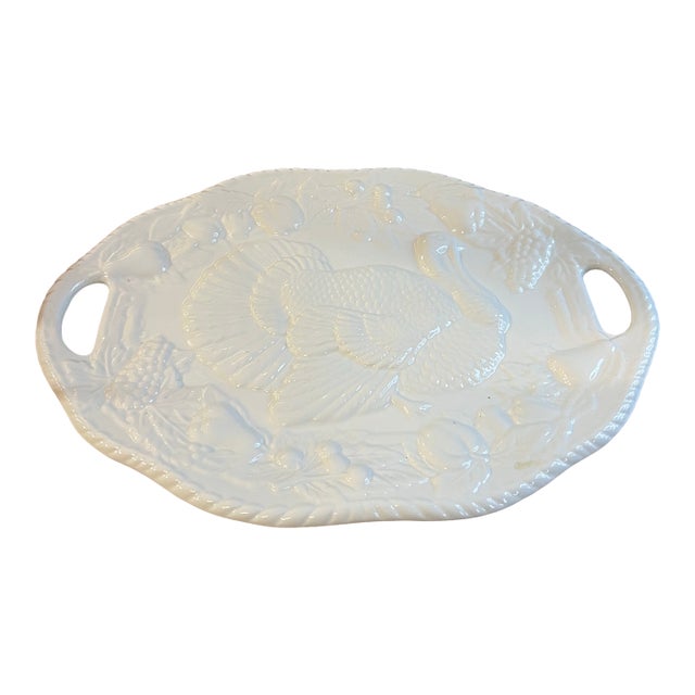 1970s Large Turkey Platter Ceramic Serving Dish For Sale