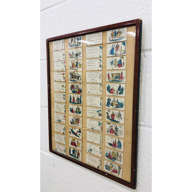 Antique “Capital Fun” Card Game in Frame For Sale - Image 4 of 13