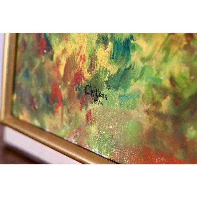 C. William, The Fire, 1974, Oil on Canvas, Framed For Sale - Image 9 of 11